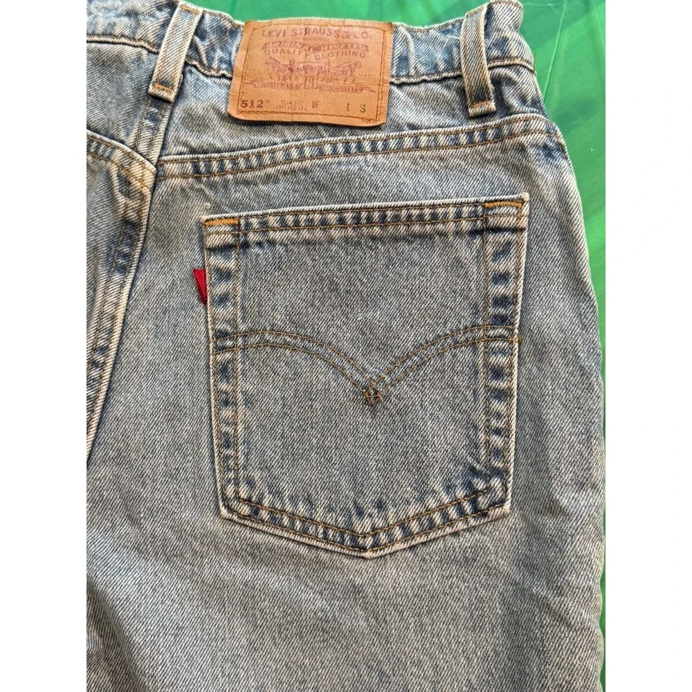 Vintage Levis 512 Jeans Womens‎ 13 SHT Light Wash Denim Slim Tapered USA 90's